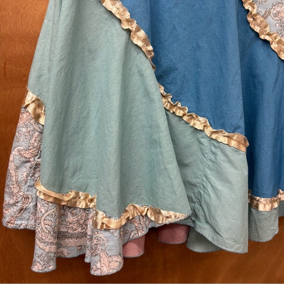 Rare y2k boho paneled peasant skirt, large - Picture 5 of 12